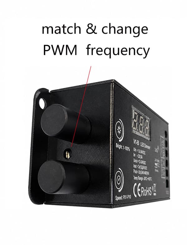 Dual knob constant voltage LED dimmer with breathing mode