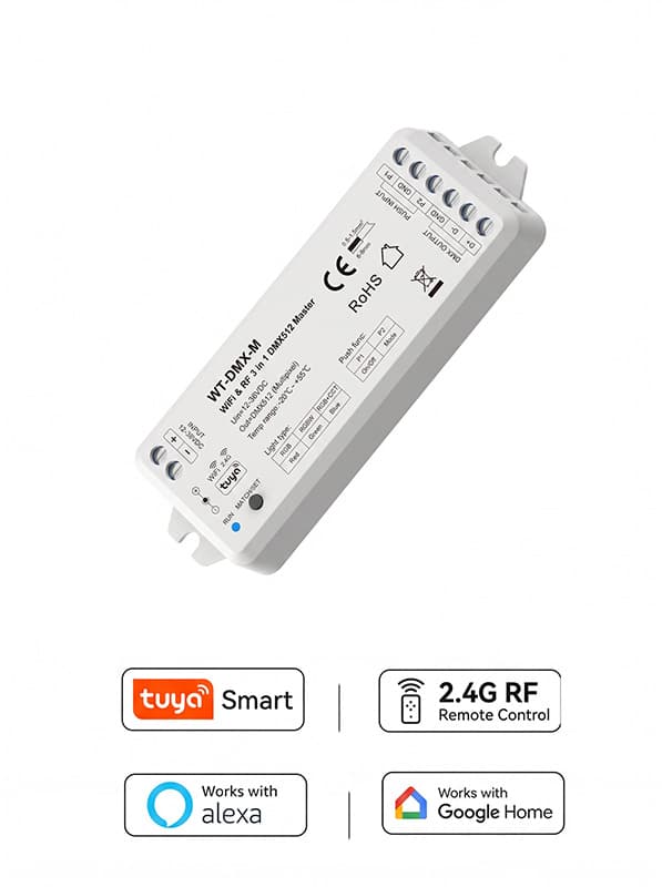 DMX512 master controller for RGB and RGBW LED systems