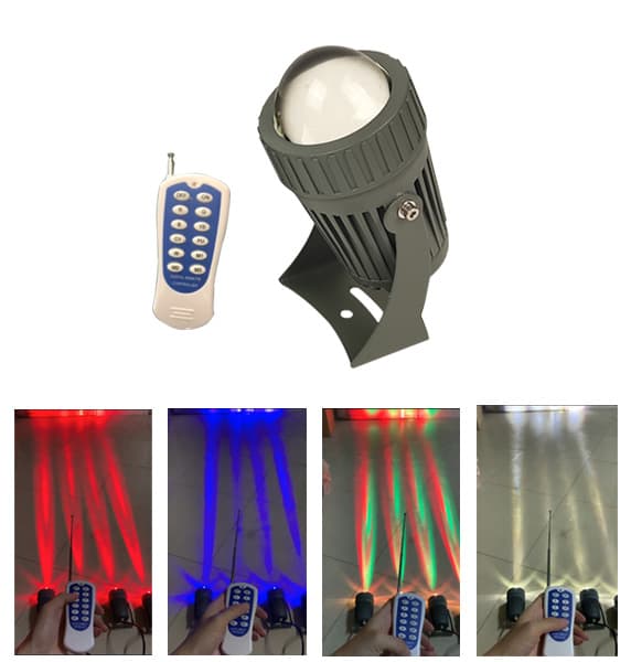 10W RGBW colour changing narrow beam LED floodlight