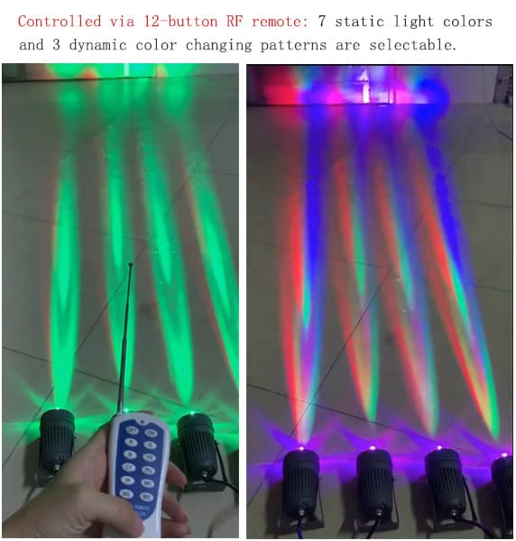 10W RGBW narrow beam floodlight, angled view
