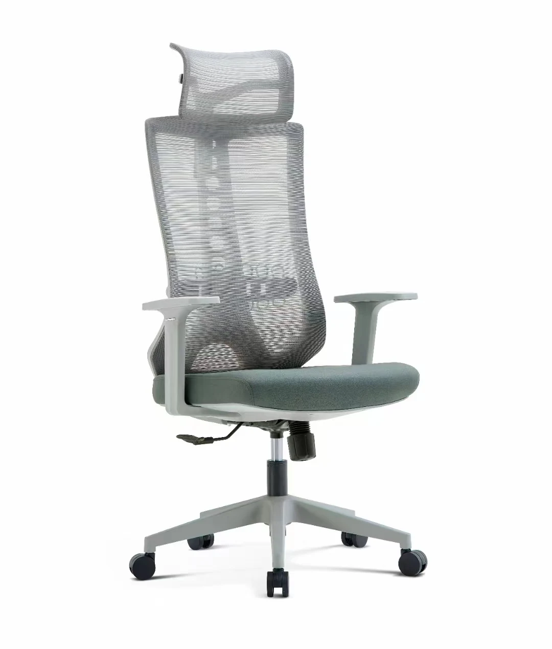 Executive Swivel Chair Mesh Comfortable High Back Luxury Ergonomic Office Chair (2210 Series) - Grey Mesh White Frame main view