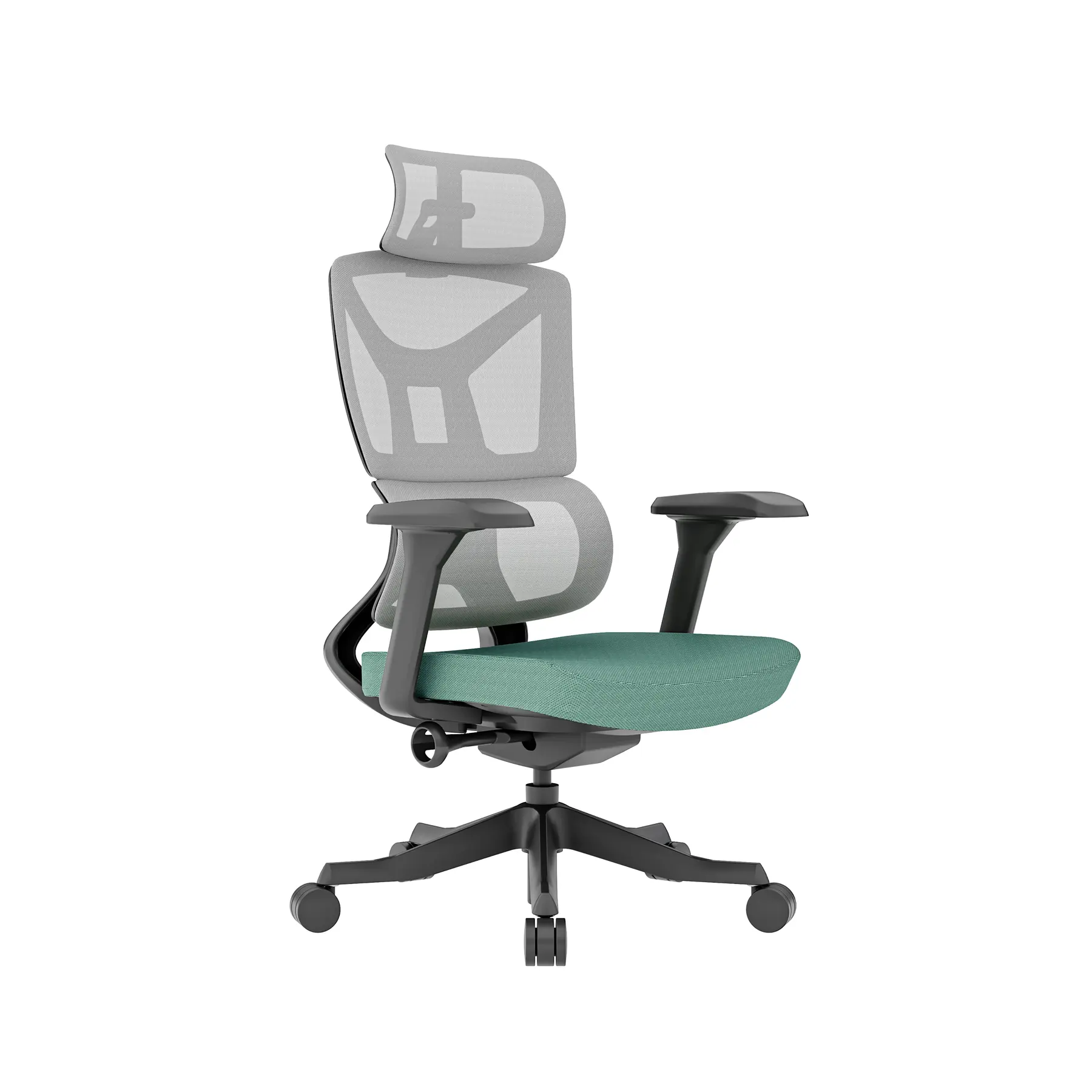 High Quality Office Furniture Mesh Guest Manager Ergohuman Executive Mesh Chair (2320 Series) - Green Seat main view
