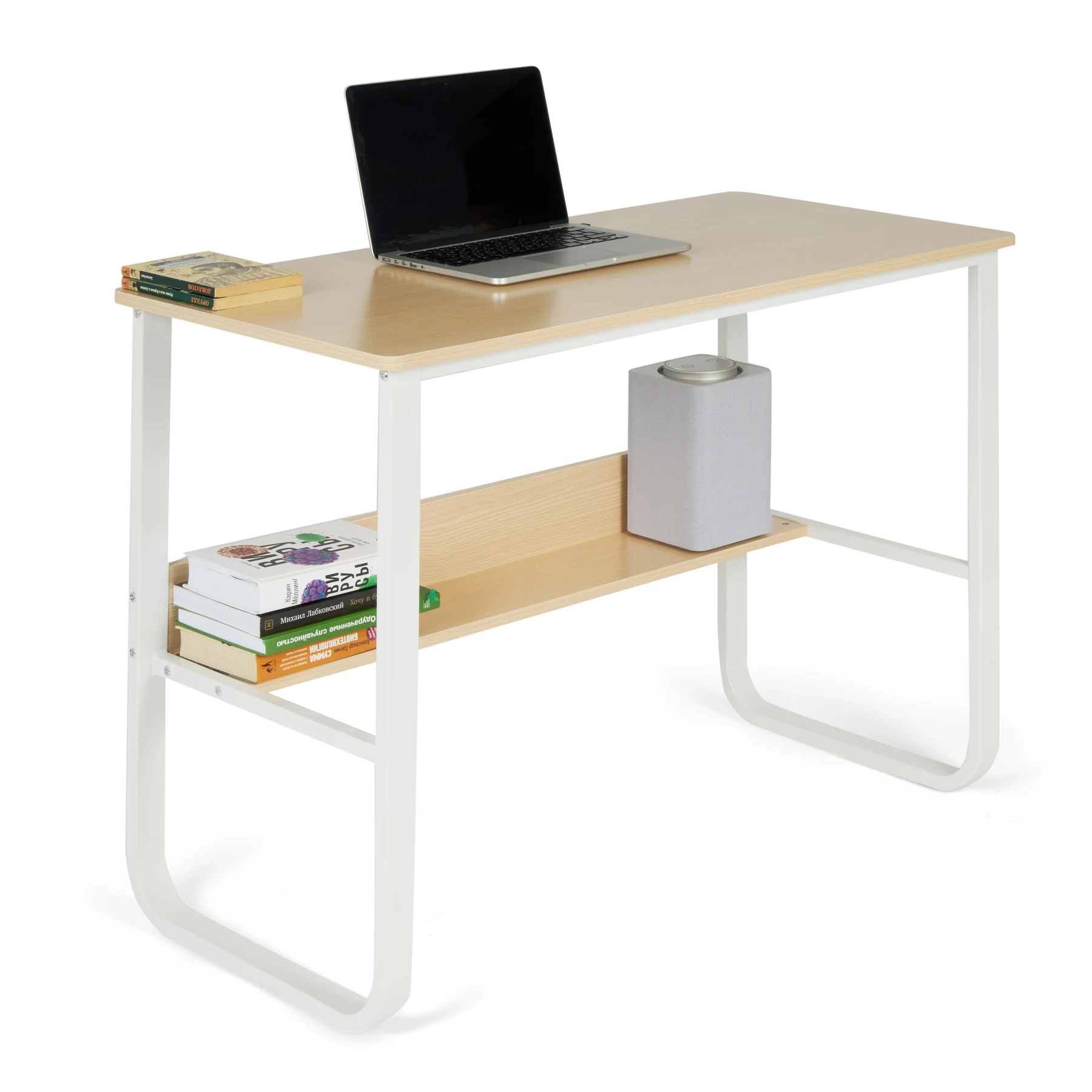 Home Office Furniture Simple Design Wooden Top Computer Working Table (TD-1933) - White Frame Oak Top main view