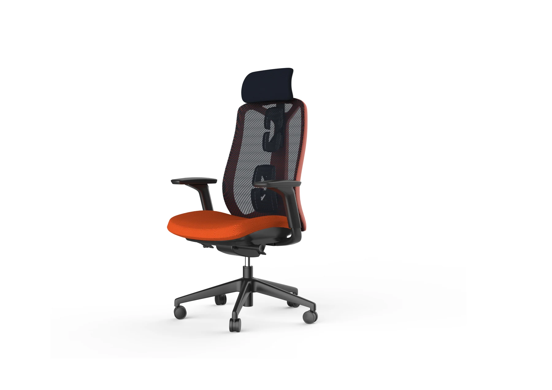 New Arrival Office Chairs Luxury Ergonomic Mesh Office Desk Chairs with Adjustable Armrest Office Work Chair (New Design Loke Series) - Orange Seat main view