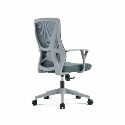 Affordable Price Swivel Chair Mesh Comfortable Middle Back Task Office Chair - Teal Seat Grey Frame view 4