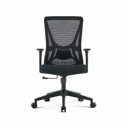 Affordable Price Swivel Chair Mesh Comfortable Middle Back Task Office Chair - Black Mesh view 2