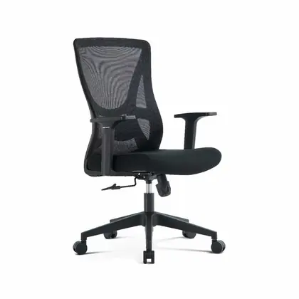 Affordable Price Swivel Chair Mesh Comfortable Middle Back Task Office Chair - Black Mesh