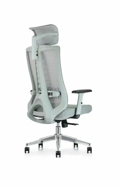 Executive Swivel Chair Mesh Comfortable High Back Luxury Ergonomic Office Chair (2210 Series) - Grey Mesh White Frame view 3