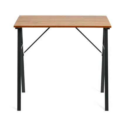 Home Office Furniture Simple Design Wooden Top Computer Working Table (TD-1902B) - Black Frame Walnut Top view 3