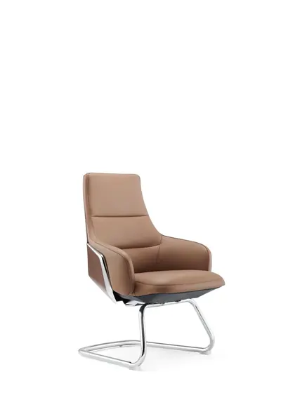 Hotel School Office Furniture Luxury Ergonomic Visitor Meeting Leather Chair (2816 Series)