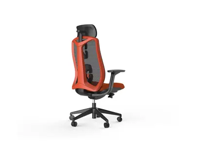 New Arrival Office Chairs Luxury Ergonomic Mesh Office Desk Chairs with Adjustable Armrest Office Work Chair (New Design Loke Series) - Orange Seat view 2