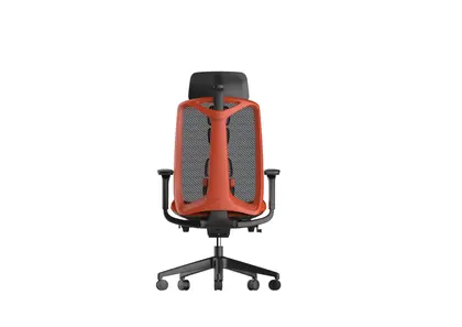 New Arrival Office Chairs Luxury Ergonomic Mesh Office Desk Chairs with Adjustable Armrest Office Work Chair (New Design Loke Series) - Orange Seat view 3