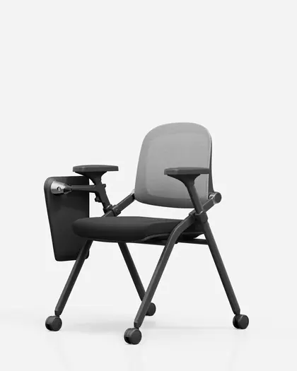 Training Chair University College Mesh Office Lecture Meeting Training Chair with Writing Tablet (PX-01 Series) - Black Frame view 2