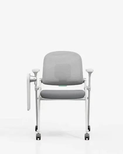 Training Chair University College Mesh Office Lecture Meeting Training Chair with Writing Tablet (PX-01 Series) - White Frame view 2