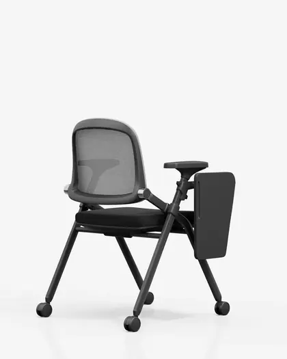 Training Chair University College Mesh Office Lecture Meeting Training Chair with Writing Tablet (PX-01 Series) - Black Frame view 3