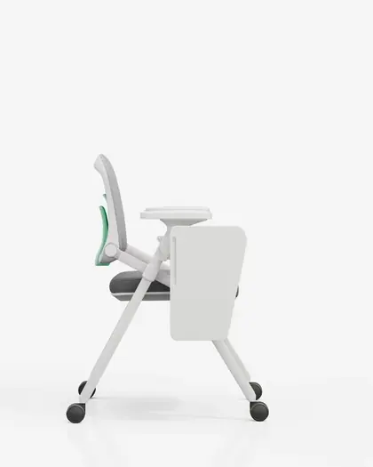 Training Chair University College Mesh Office Lecture Meeting Training Chair with Writing Tablet (PX-01 Series) - White Frame view 4