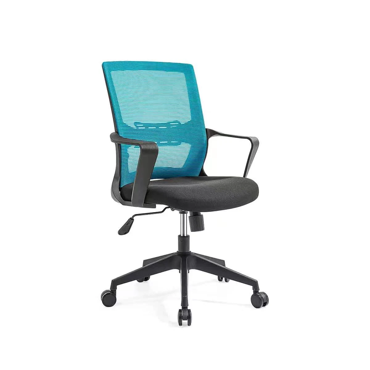 Wholesale Middle Back Task Computer Office Chair Mesh Swivel Office Visitor Chair - Blue Mesh Black Frame main view