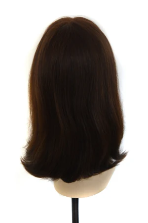 Side view of the lace top wig showing the full lace front and natural hairline