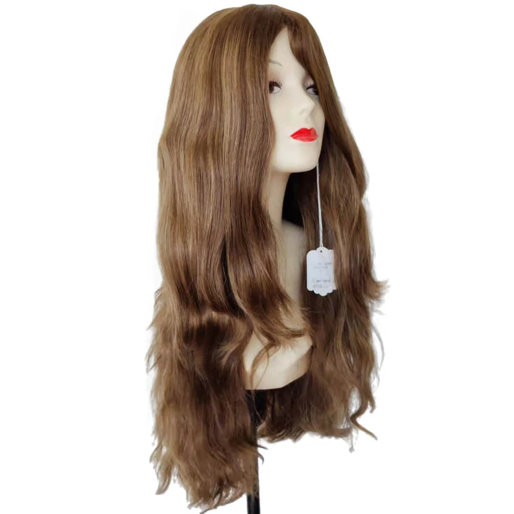 Side view of the silk top wig showing the soft base and natural hairline