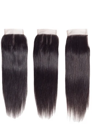 Frontal worn on a mannequin head with a middle part style and natural hairline
