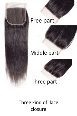 Side view of the 5x5 Lace Closure showing the thin HD lace base and straight hair texture