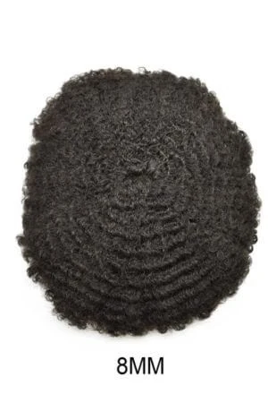 Back view of the FCS toupee showing the 7.5 by 9.5 inch base and hair texture
