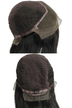 Close-up of the lace front showing the soft texture and natural hairline blend
