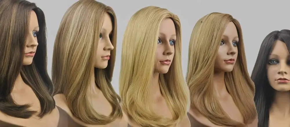 Price Difference Balance women's wig shown from above with the front hairline visible