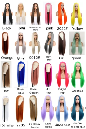 Color ring showing the ash brown to blonde balayage gradient on the synthetic hair