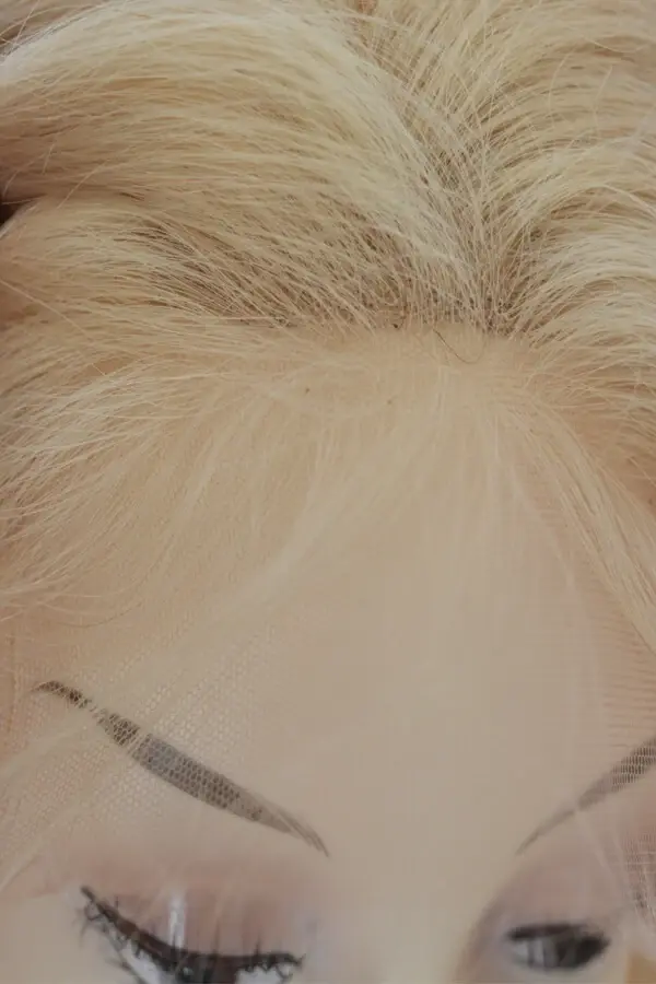 Back view of the hair system showing the 2 inch NPU strip at the rear perimeter