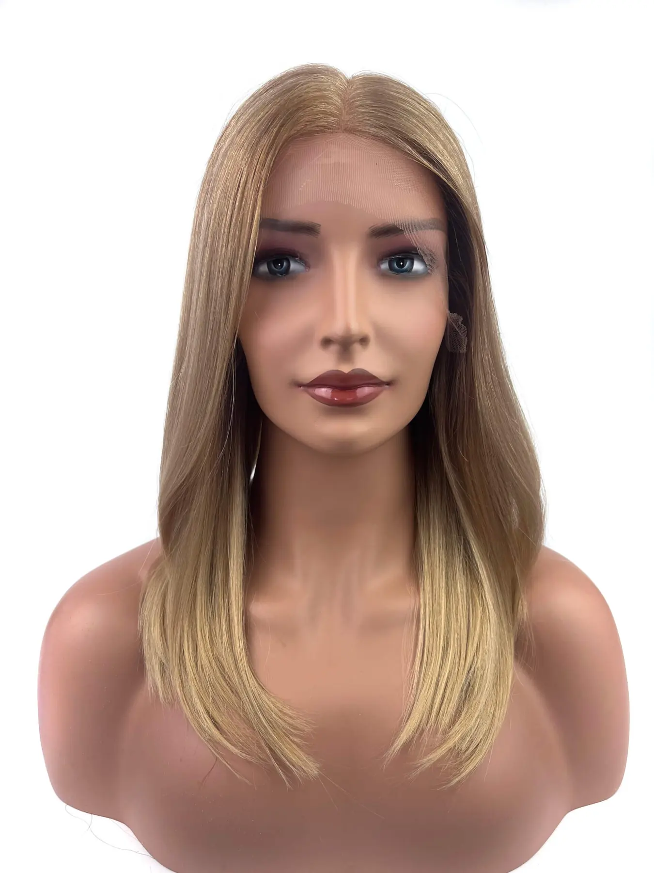 Woman wearing a European virgin hair lace top wig from HairNotion