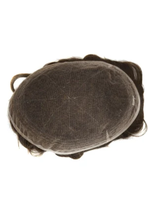 AFL hair system styled on a mannequin head showing the front parting and natural hairline