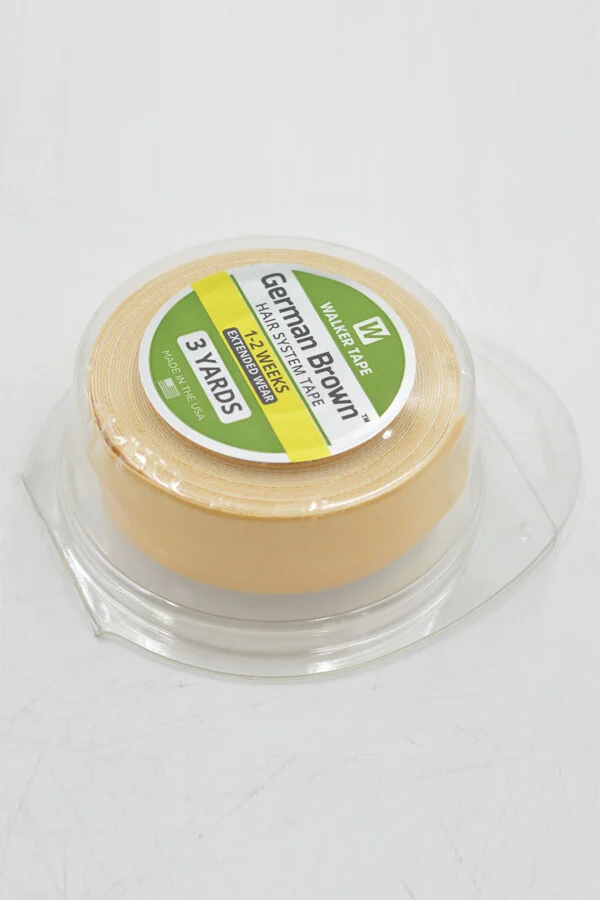 Side view of German Brown tape showing its thickness and non-clear backing