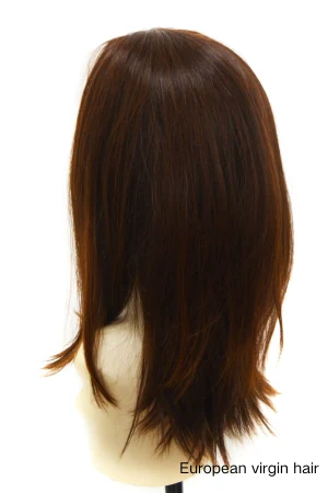 Close-up of the lace front with bleached knots and natural hair growth effect