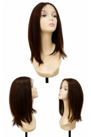 Back view of the wig showing the full lace construction and hair length