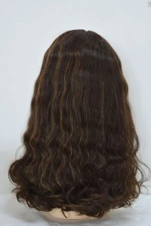 Close-up of the front hairline of the BUTY wig with the lace and bleached knots clearly visible