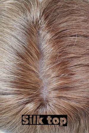 Underside of the LSM lace front showing the Swiss lace and silk top base