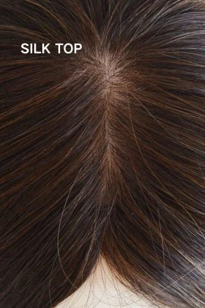 Side view of the medical wig showing the silicone skin perimeter and lace front