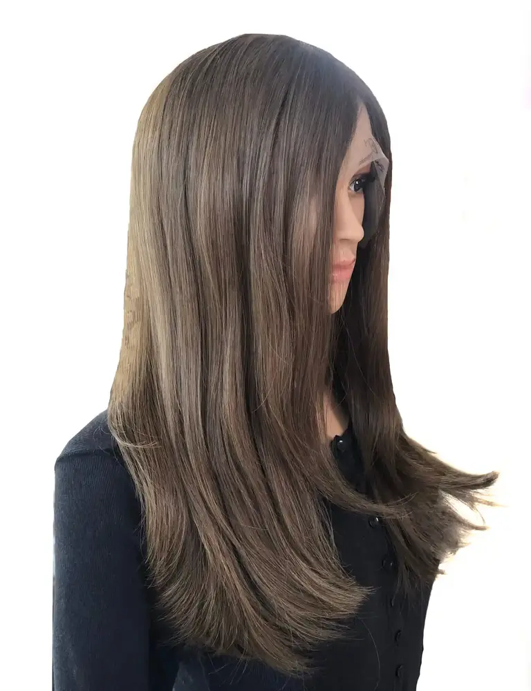 Back view of the Mona 4x4 Lace Top wig showing the cap and lace edges