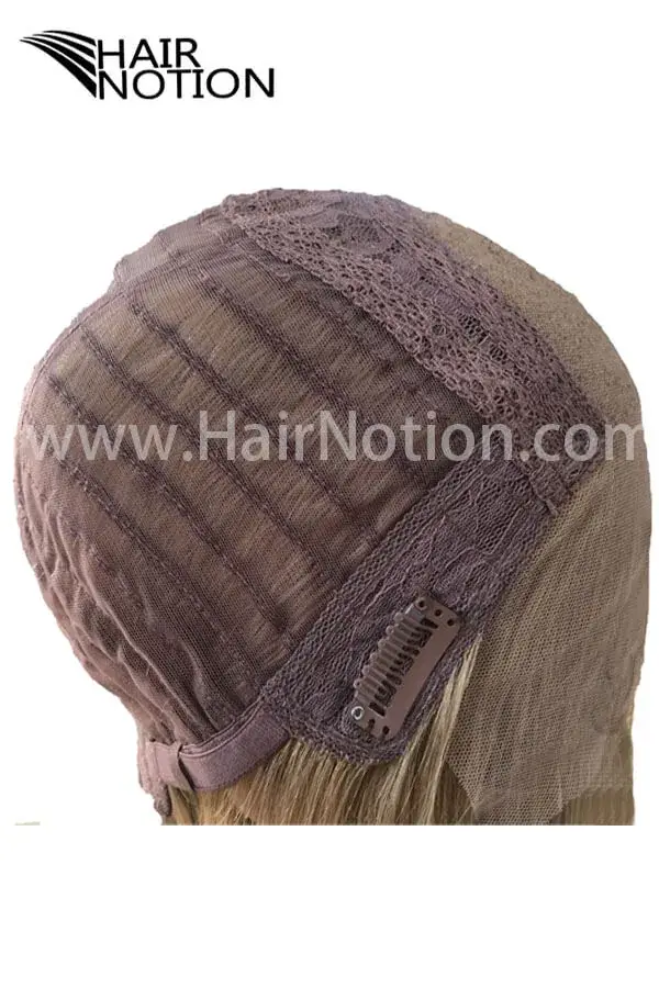 Underside of the Mona lace base showing the 2 inch NPU strip across the back