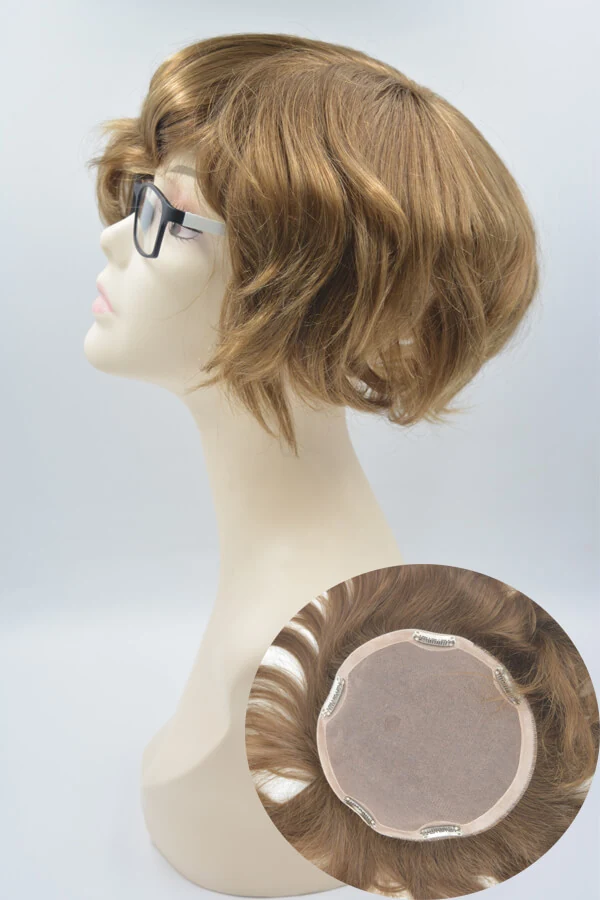 Mono Top with PU Topper for Women shown from above with the front hairline visible