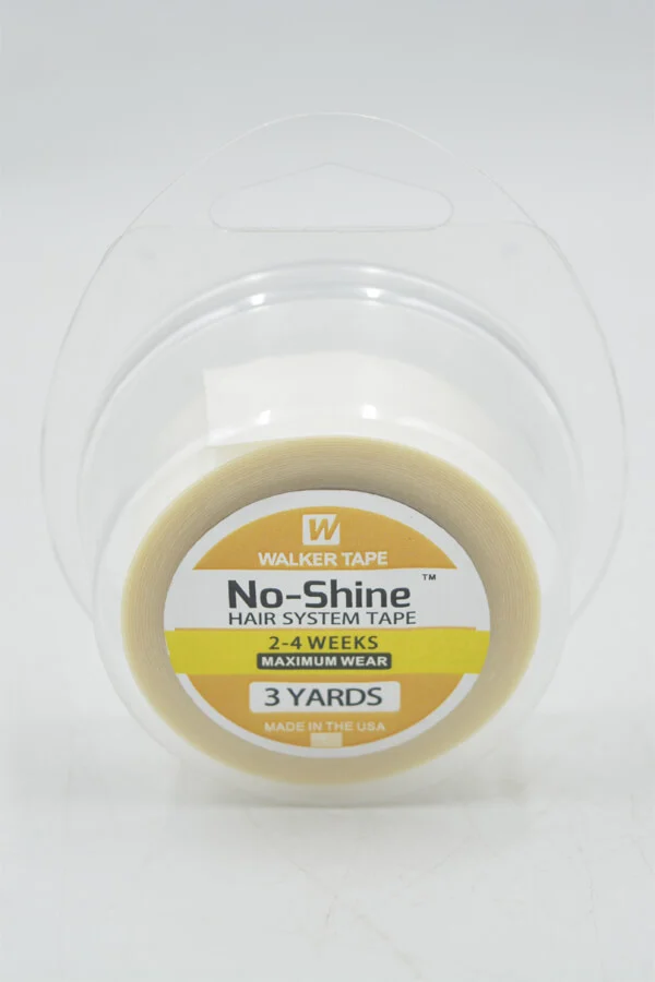 Roll of No Shine Bonding Double Sided Tape 3/4 inch by 3 yard, showing the scored liner and adhesive side