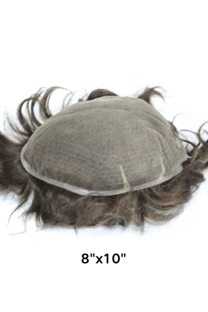 Close-up of the SFF invisible hairline showing the bleached front knots and natural-looking perimeter
