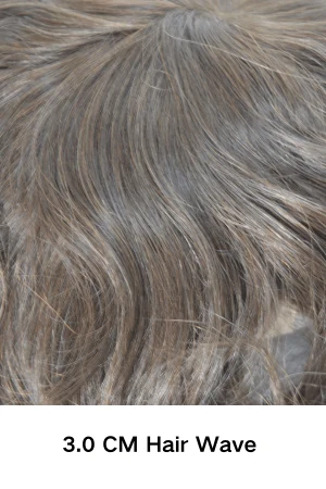 SFF lace hair system for men styled with a middle part and slight wave