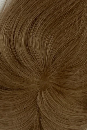 SDIVN hairpiece styled on a mannequin head showing the crown and front blending with natural hair