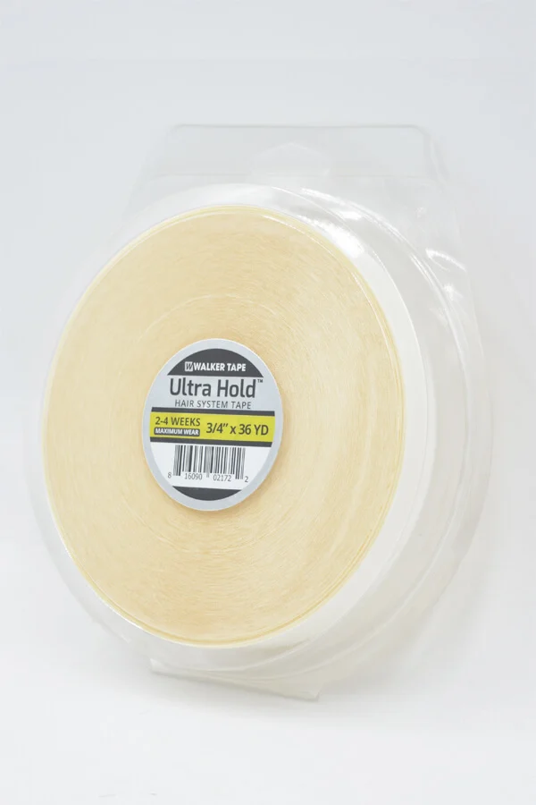 Close-up of the tape's adhesive surface showing the double-sided sticky layer