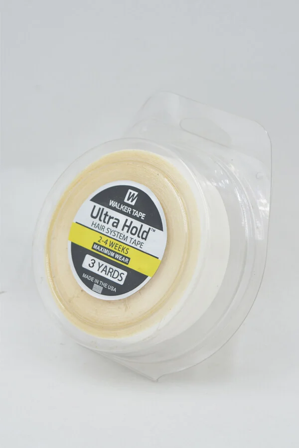 Close-up of the Ultra Hold Tape showing the white liner and clear adhesive layer