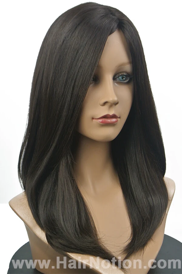 Close-up of the Venas lace front with bleached knots and natural hairline