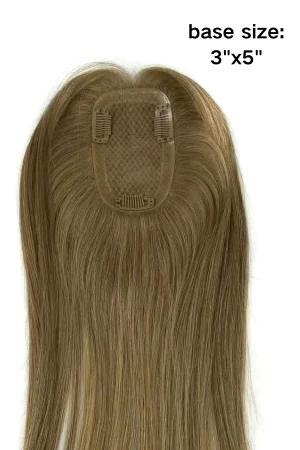 Close-up of the DIVN silk top base showing the injected scalp illusion and hand-tied knots