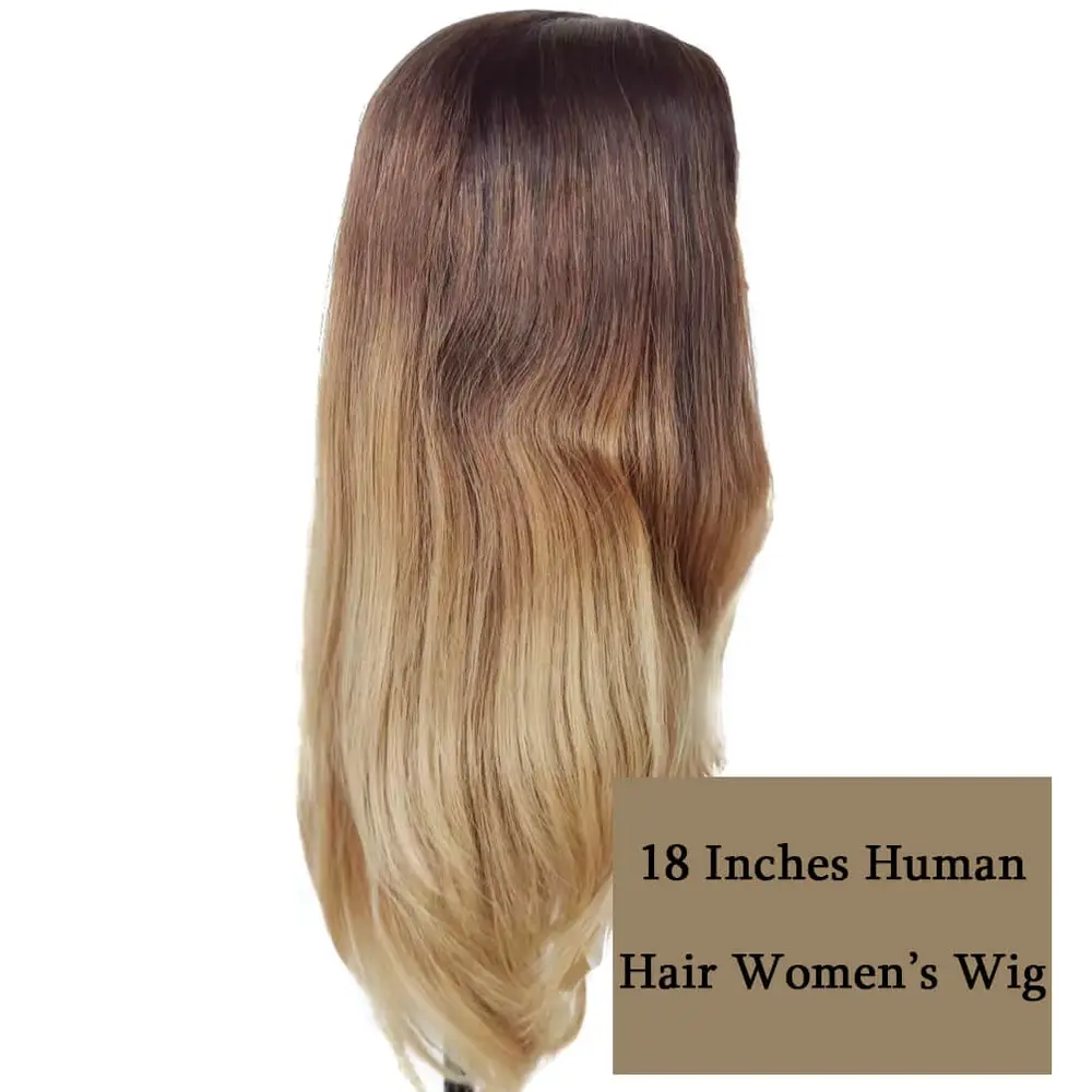Front view of the wig on a mannequin head with the hair flowing naturally